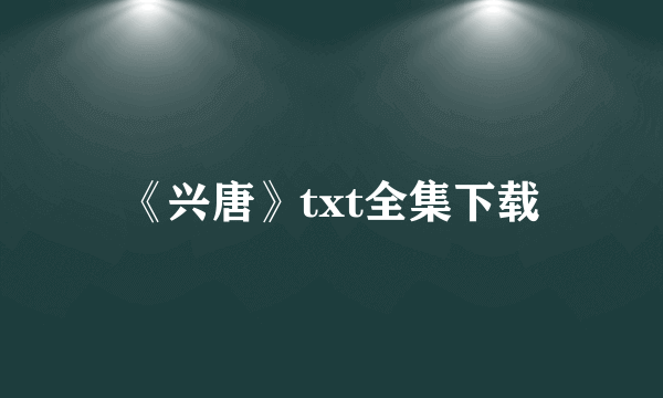 《兴唐》txt全集下载