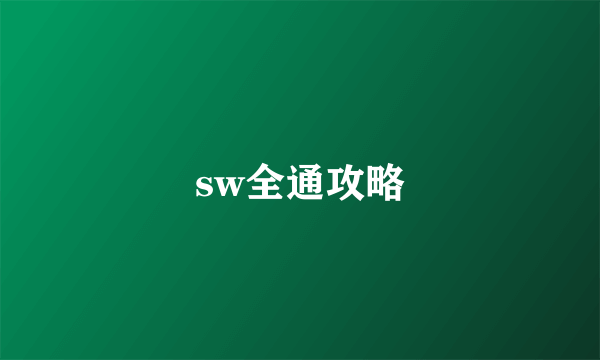 sw全通攻略