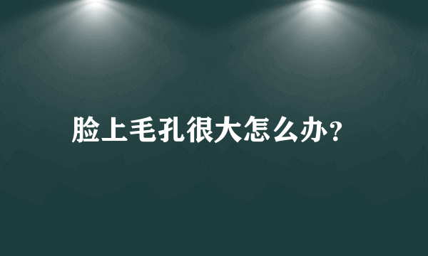 脸上毛孔很大怎么办？