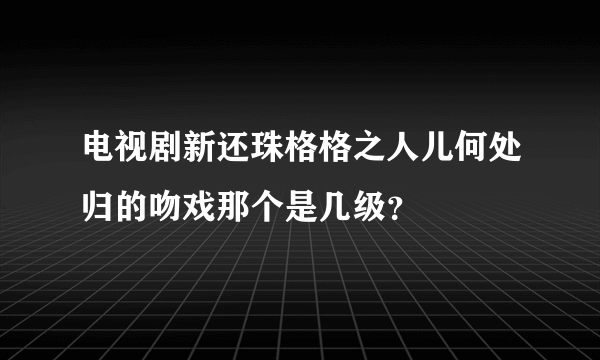 电视剧新还珠格格之人儿何处归的吻戏那个是几级？