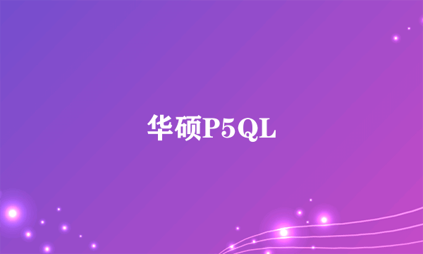 华硕P5QL