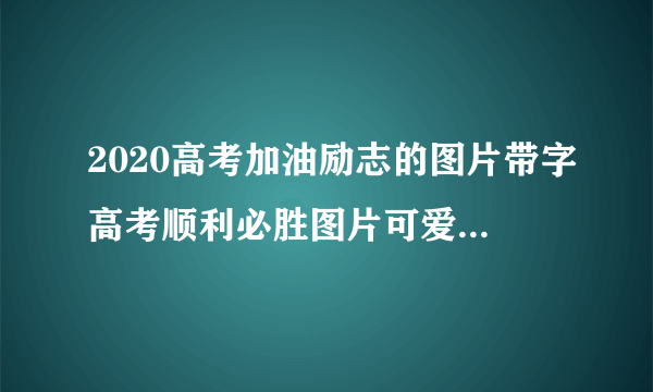 2020高考加油励志的图片带字高考顺利必胜图片可爱-飞外网