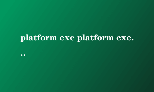 platform exe platform exe怎么样）