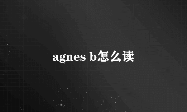 agnes b怎么读