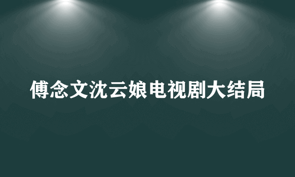 傅念文沈云娘电视剧大结局