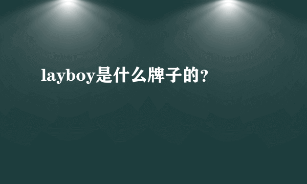 layboy是什么牌子的？