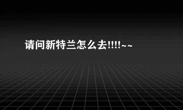 请问新特兰怎么去!!!!~~