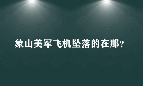 象山美军飞机坠落的在那？