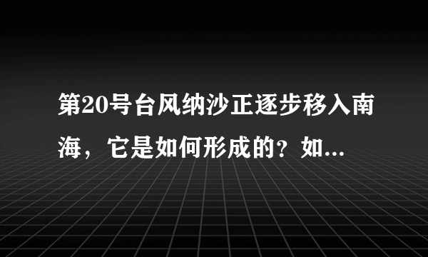 第20号台风纳沙正逐步移入南海，它是如何形成的？如何移动的？