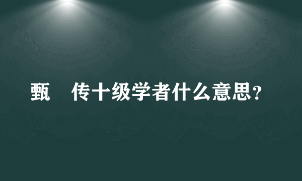 甄嬛传十级学者什么意思？