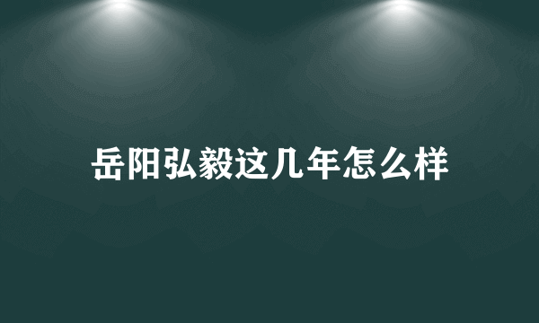 岳阳弘毅这几年怎么样