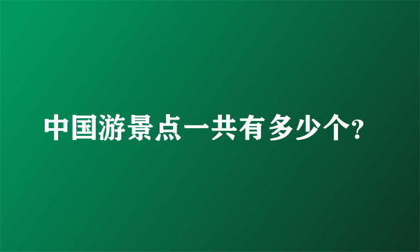 中国游景点一共有多少个？