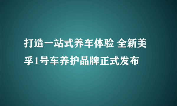 打造一站式养车体验 全新美孚1号车养护品牌正式发布