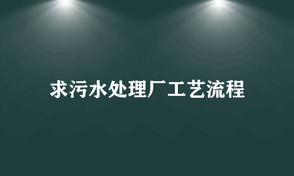 求污水处理厂工艺流程