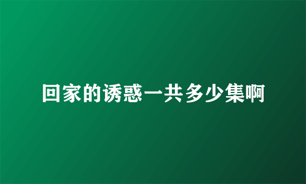 回家的诱惑一共多少集啊