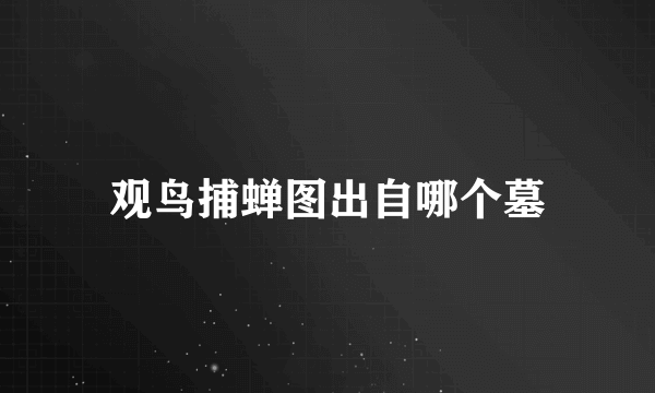 观鸟捕蝉图出自哪个墓