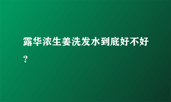 露华浓生姜洗发水到底好不好？