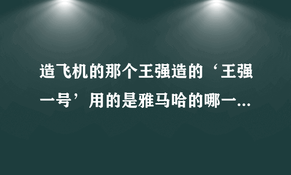 造飞机的那个王强造的‘王强一号’用的是雅马哈的哪一款，请提供一下这款发动机的价钱，功率和重量