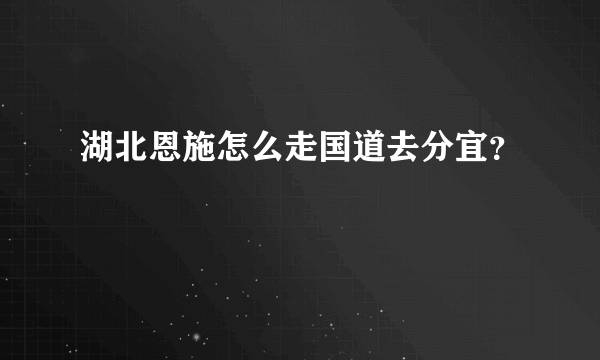 湖北恩施怎么走国道去分宜？