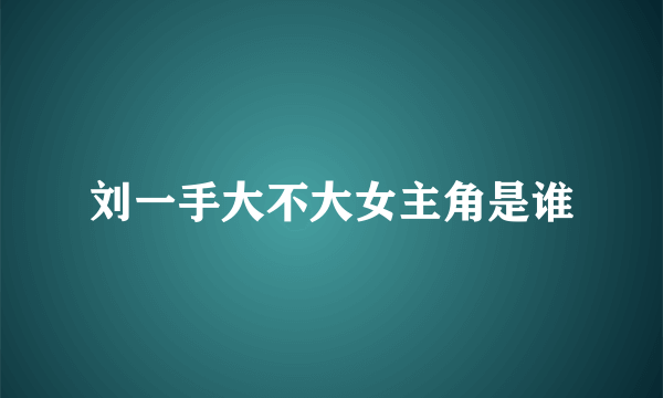 刘一手大不大女主角是谁