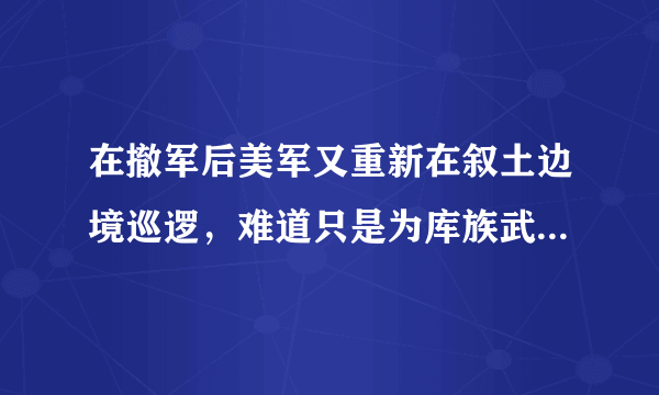 在撤军后美军又重新在叙土边境巡逻，难道只是为库族武装撑腰吗？