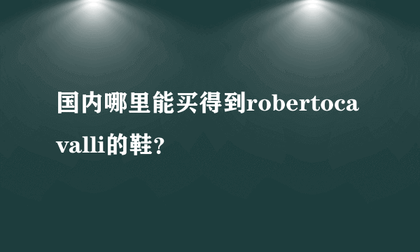 国内哪里能买得到robertocavalli的鞋？