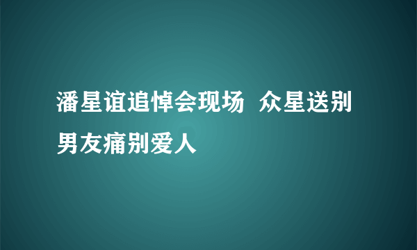 潘星谊追悼会现场  众星送别男友痛别爱人