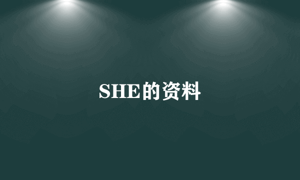 SHE的资料