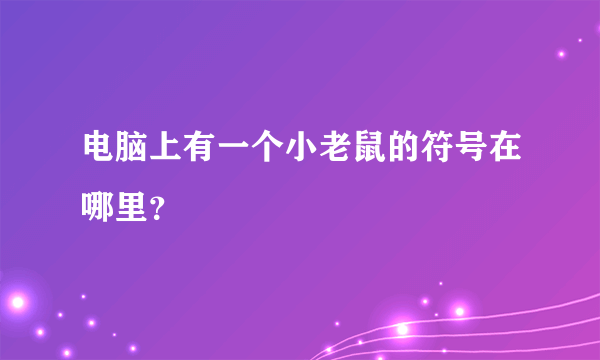 电脑上有一个小老鼠的符号在哪里？