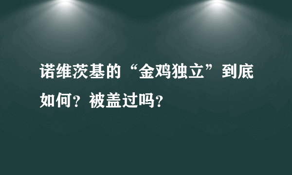 诺维茨基的“金鸡独立”到底如何？被盖过吗？