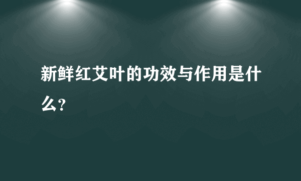 新鲜红艾叶的功效与作用是什么？