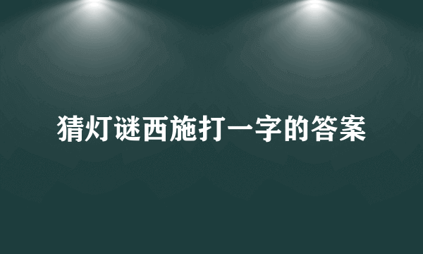 猜灯谜西施打一字的答案