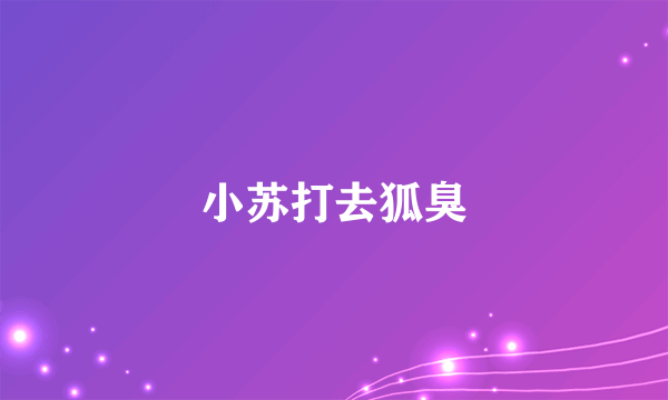 小苏打去狐臭