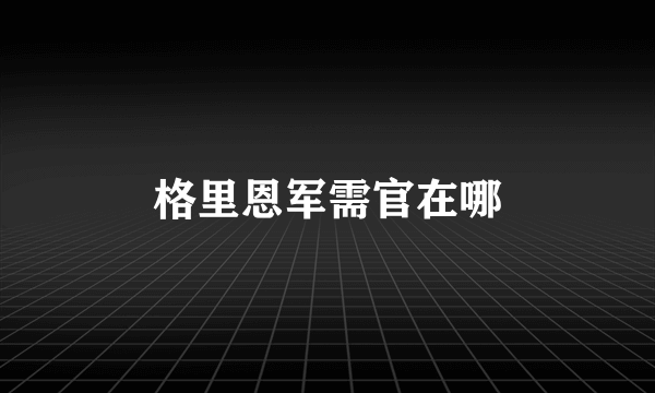 格里恩军需官在哪