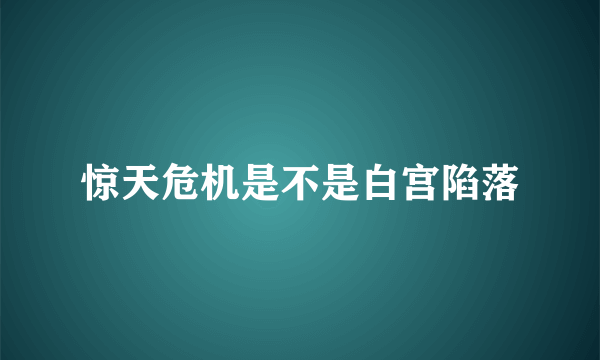 惊天危机是不是白宫陷落