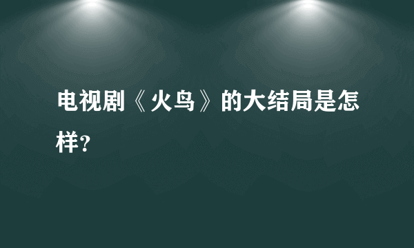 电视剧《火鸟》的大结局是怎样？