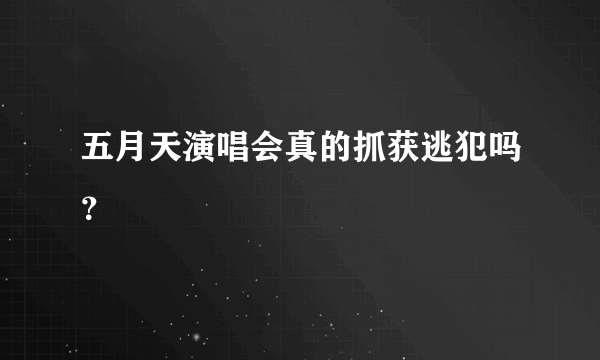 五月天演唱会真的抓获逃犯吗？