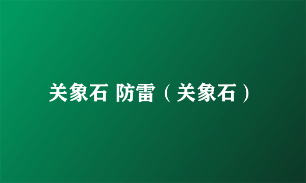 关象石 防雷（关象石）