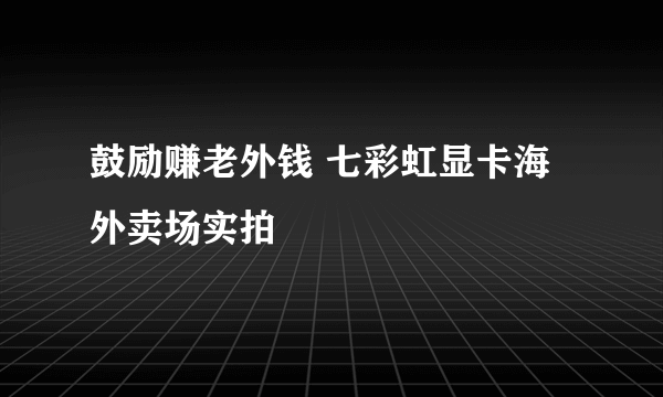 鼓励赚老外钱 七彩虹显卡海外卖场实拍