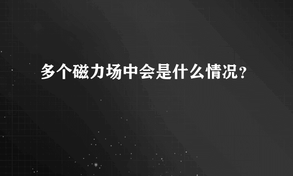 多个磁力场中会是什么情况？