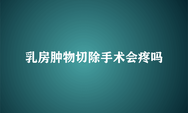 乳房肿物切除手术会疼吗