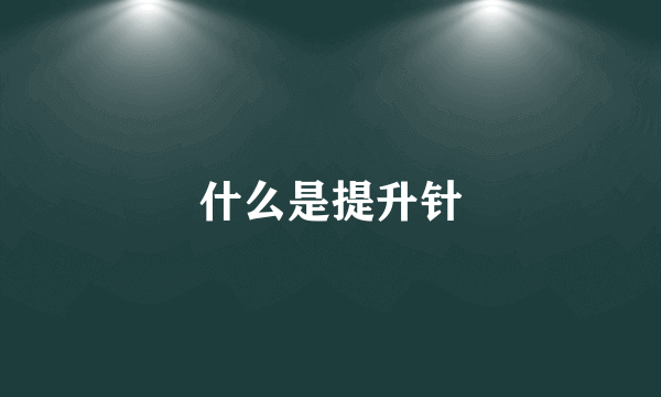 什么是提升针