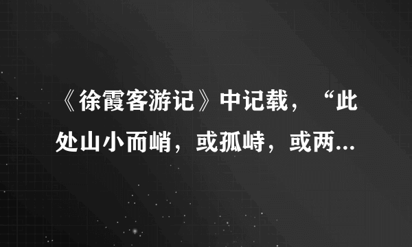 《徐霞客游记》中记载，“此处山小而峭，或孤峙，或两或三，连珠骈笋，皆石骨嶙峋，草木摇飏，升降宛转，如在乱云叠浪中”。如图为我国不同地区地貌景观图。读图，完成下列6-7题。