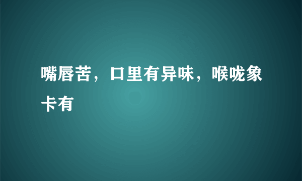 嘴唇苦，口里有异味，喉咙象卡有