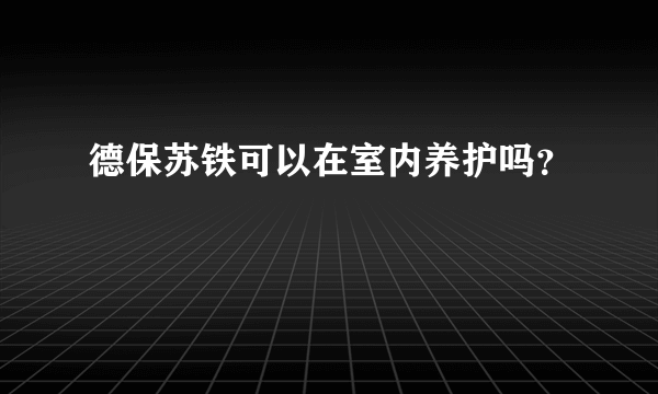 德保苏铁可以在室内养护吗？