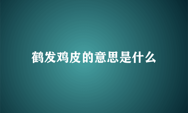 鹤发鸡皮的意思是什么