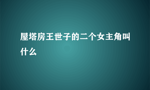 屋塔房王世子的二个女主角叫什么