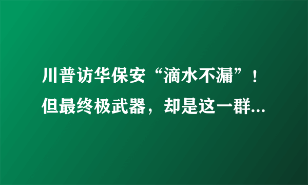 川普访华保安“滴水不漏”！但最终极武器，却是这一群老美大活人