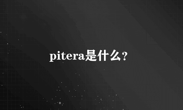 pitera是什么？