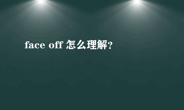 face off 怎么理解？